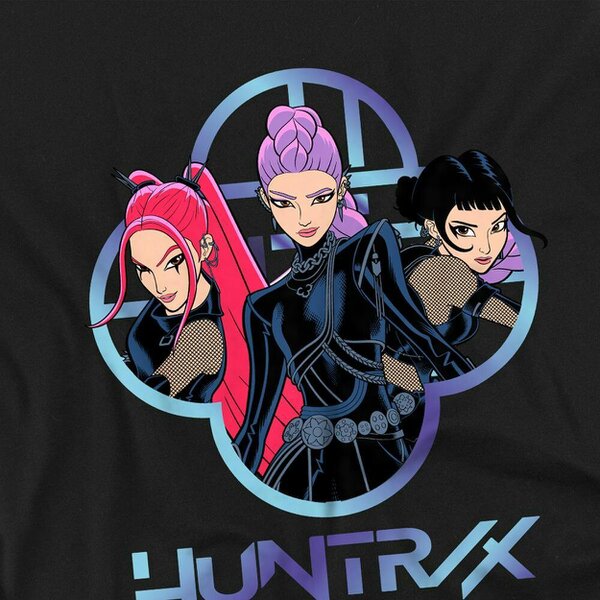 K-Pop Demon Hunters Childrens/Kids Huntr/X Girls Logo Sweatshirt - Black