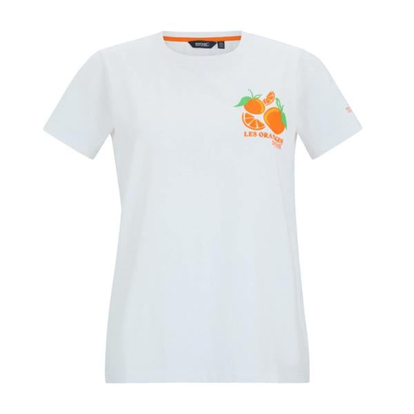 Regatta Womens Filandra VX Orange T-Shirt - White