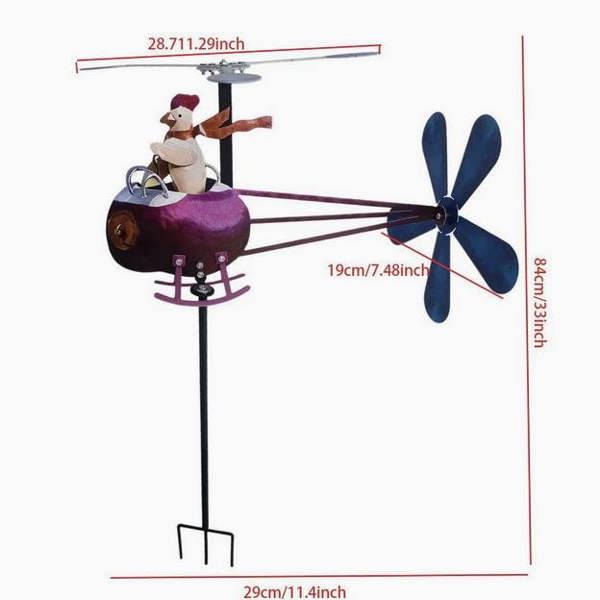 Leaper Rotatable Windmill Stake for Garden Decoration