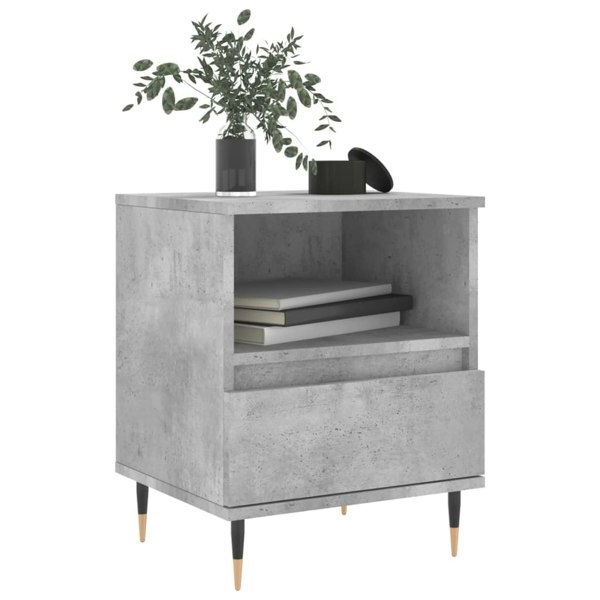 Berkfield Bedside Cabinet Concrete Grey 40x35x50 cm Engineered Wood