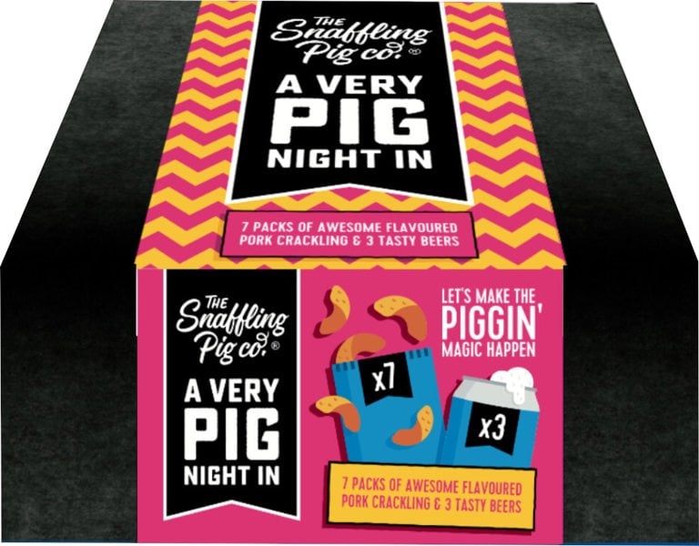 The Snaffling Pig Co A Very Pig Night In: Epic Pork Crackling and Beers Selection Hamper