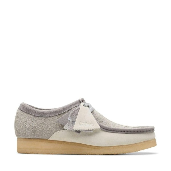 Clarks Originals Mens Wallabee Suede Boat Shoes - Light Grey