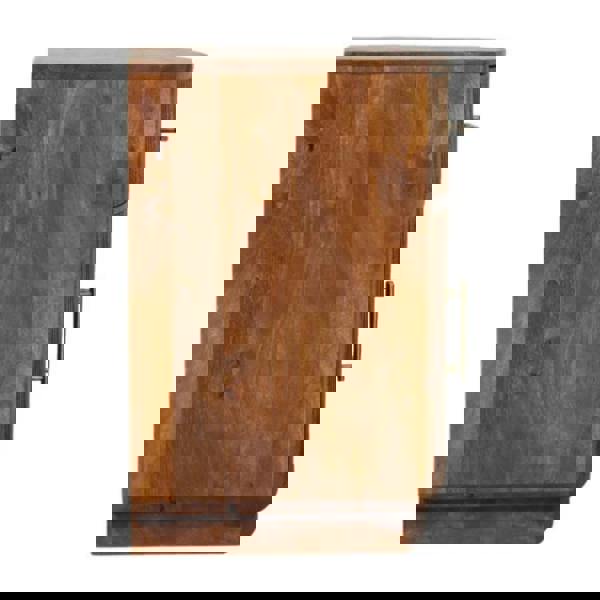 Artisan Furniture Solid Wood Curved Ribbed Bedside with Drawer