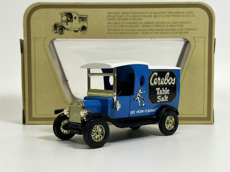 MCSlots 1912 Ford Model T Cerebos Table Salt Matchbox Y12 S1
