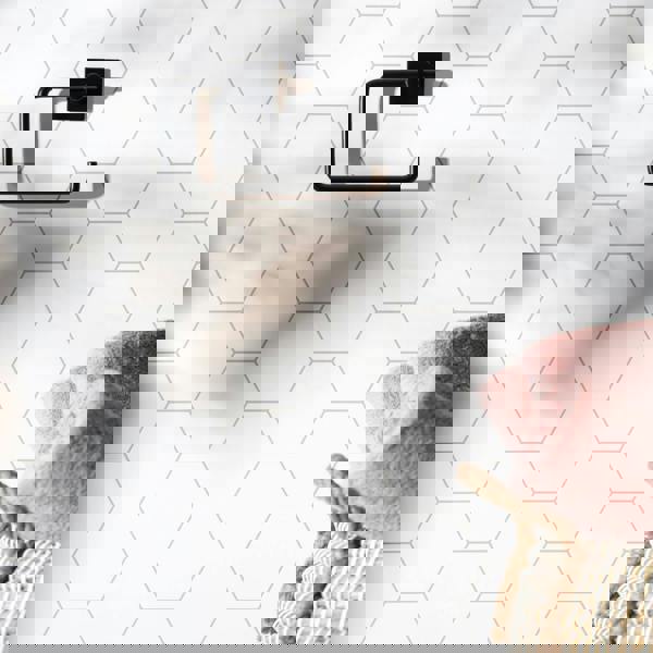 BESLAGSBODEN Black Stainless Steel Toilet Roll Holder Self Adhesive Bathroom Wall Mounted