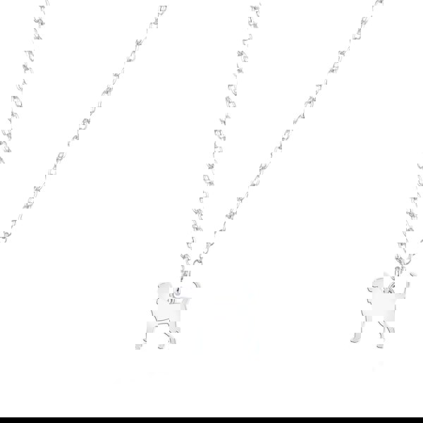 Coonhound Silhouette Silver Necklace - Personalised - MYLEE London