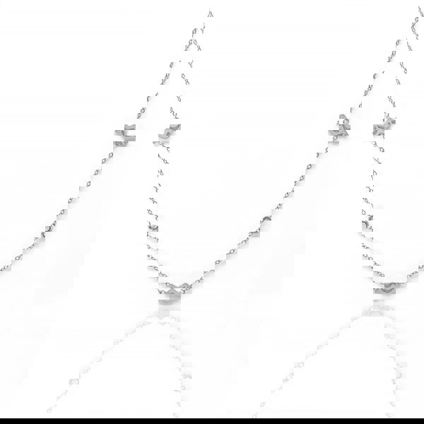 Say It With Aquarius Necklace with CZ Stones - Silver Plated