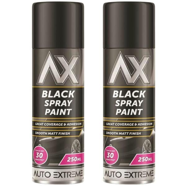 Auto Extreme 2X Auto Extreme Black Matt Spray Paint 250ml