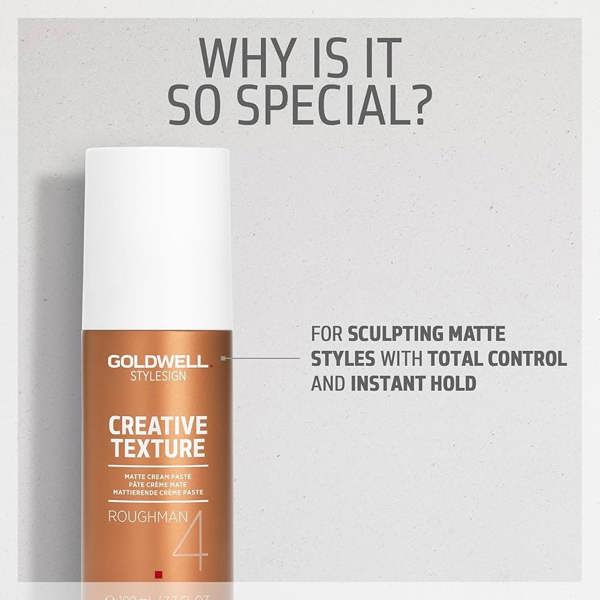 StyleSign Roughman Texturizing Paste  is perfect for use on people with straight or wavy hair using professionally in the salon or for styling at home.