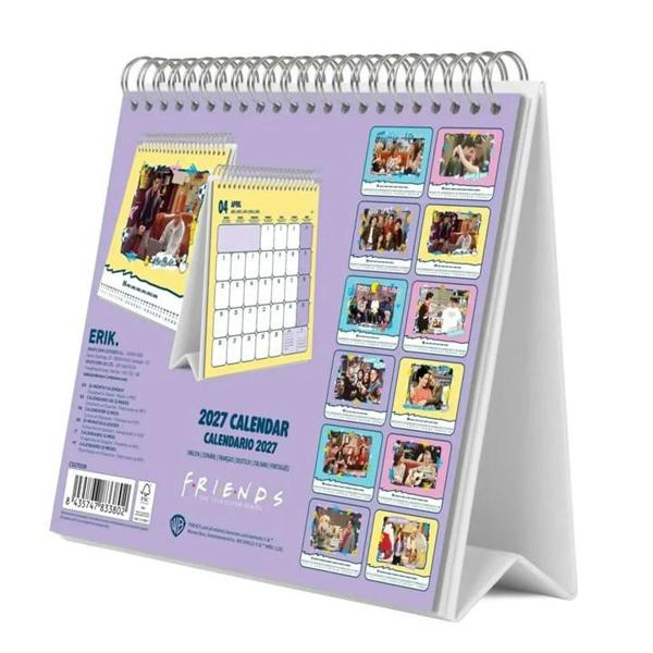 Friends Easel Desk Calendar 2027, Desk Calendars, Month To View, Entertainment, Gift
