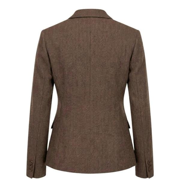 IMW-02 - Women's Oak Tweed Herringbone Blazer Waistcoat-TruClothing
