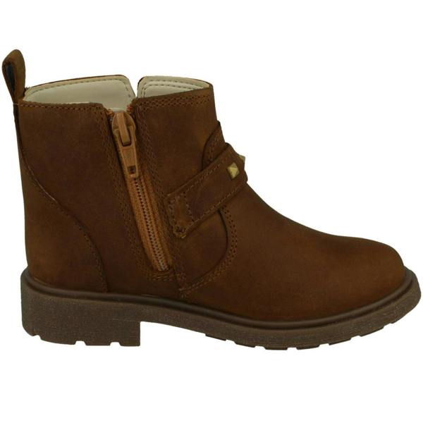 Clarks Girls Clarks Zip Fastened Ankle Boots With Studded Strap Astrol Trim T