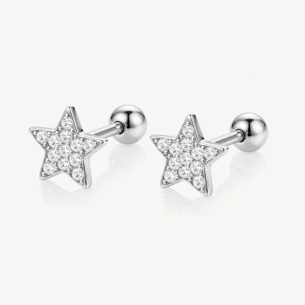 MUCHV Dainty Star Earrings - Screw Back