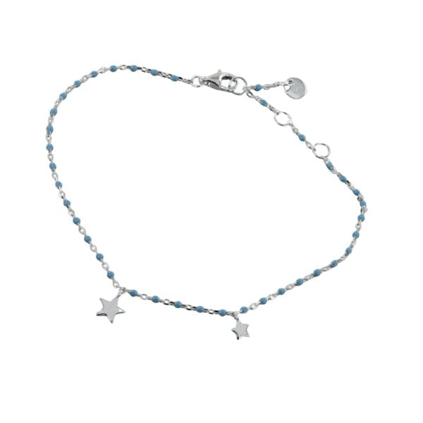 Baby Blue Star Enamel Bracelet - Reeves & Reeves