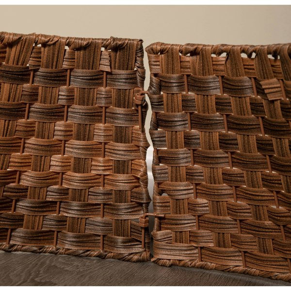 Samuel Alexander 40/58cm Samuel Alexander Medium KD Plastic Wicker Rattan Woven Christmas Tree Skirt in Brown