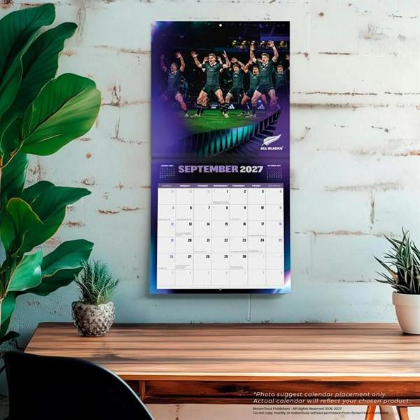 All Blacks Calendar 2027, Wall Calendars, Month To View, Sports, Gift