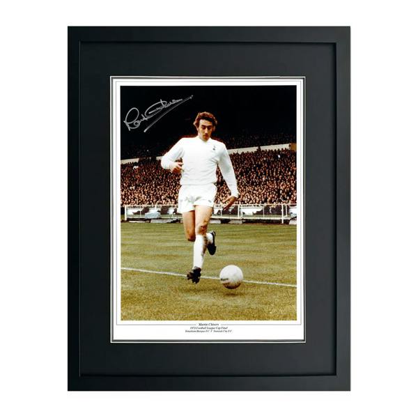 Martin Chivers Signed Tottenham Hotspur 16x12 Photo Deluxe Mount Frame