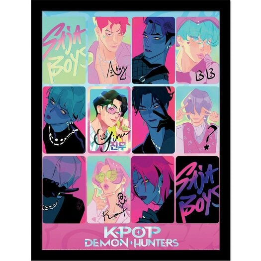 K-Pop Demon Hunters Light And Dark Framed Poster - Multicoloured