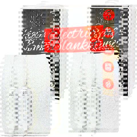 Cozy Night Superking Size Electric Blanket Heated with 3 Heat Settings - Quick Fit Underblanket - Fleece Material Machine Washable