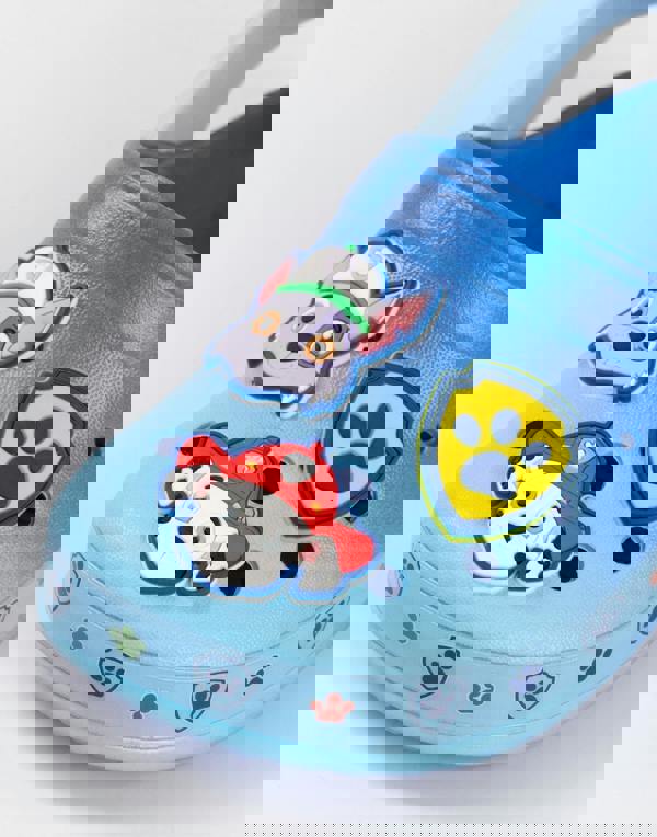 Paw Patrol Boys Blue Multi Badge Clogs