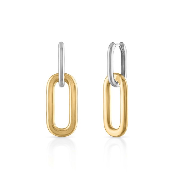 Gold Trip Two Tone U Hoop Convertible Earrings