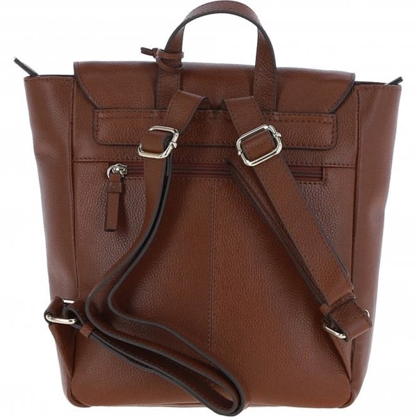 'Lussuria Venezia' Real Leather Flapover Backpack: 64257