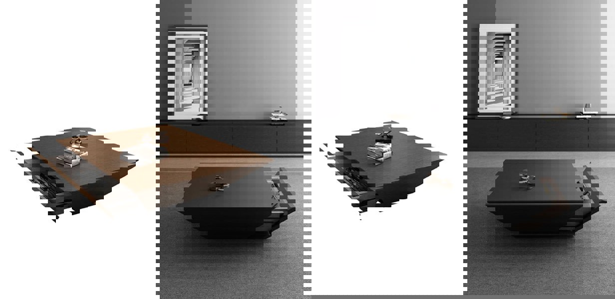 Saffron Coffee Table With Drawer, Walnut-Ritconcept-Rit Concept