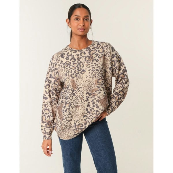 Blue Vanilla Cheetah Patterns Jumper