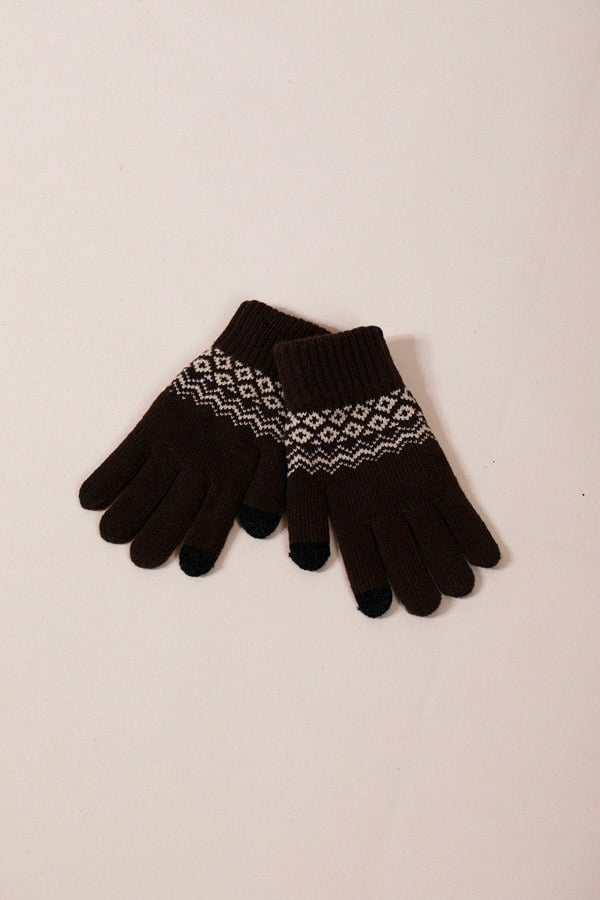 SVNX Christmas Gloves In Brown