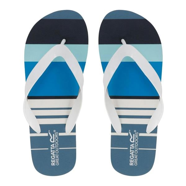 Regatta Mens Bali Striped Flip Flops - Blue - 