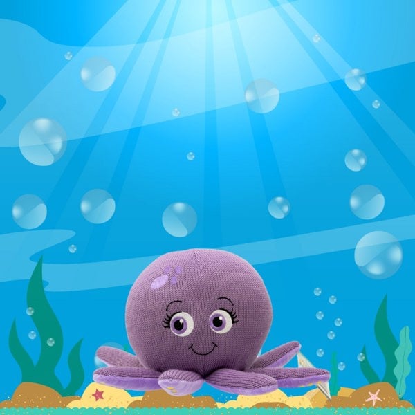 Rewind Plush Sea Creature Stuffed Toy Olly The Octopus Ocean Collection