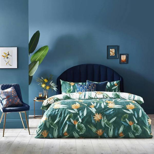 Furn Tigerlily Floral Duvet Set - Eucalyptus - 