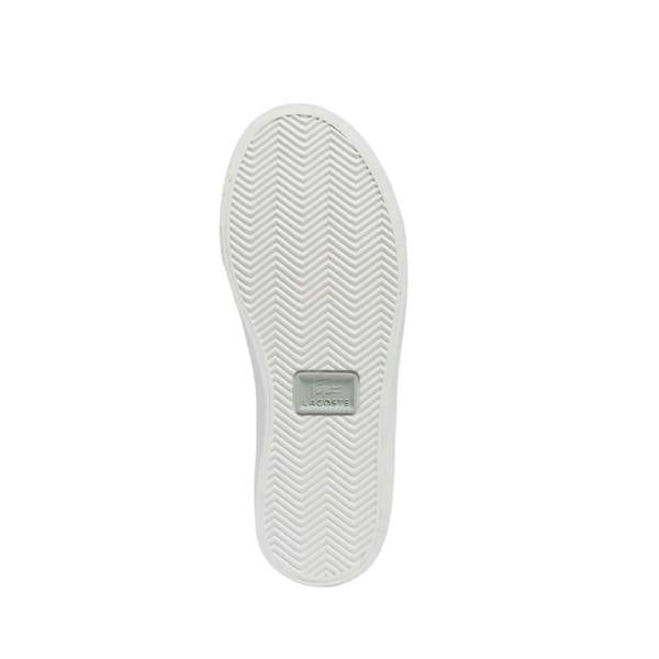 Lacoste Mens Lerond Canvas Low Flat Trainers - Grey/White - 