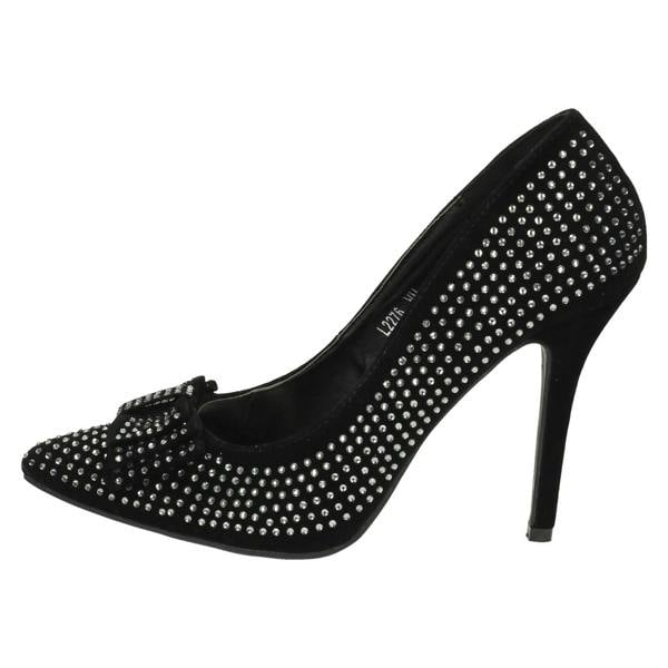 Anne Michelle Ladies Anne Michelle Diamante Bow Detail Party Shoes