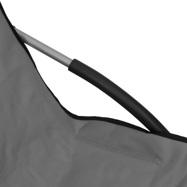 Berkfield Folding Beach Chairs 2 pcs Grey Fabric
