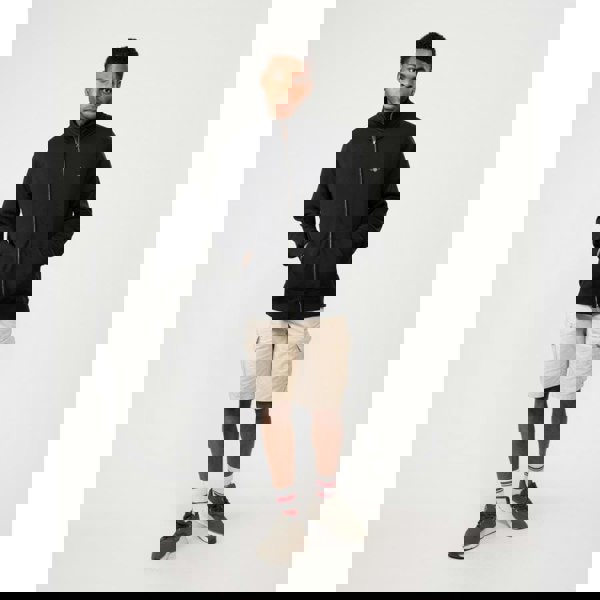 GANT Mens Regular Fit Shield Logo Full Zip Sweatshirt - 5 Black - CHO - Designer Mens Sweatshirts