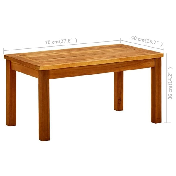 Berkfield Garden Coffee Table 70x40x36 cm Solid Acacia Wood