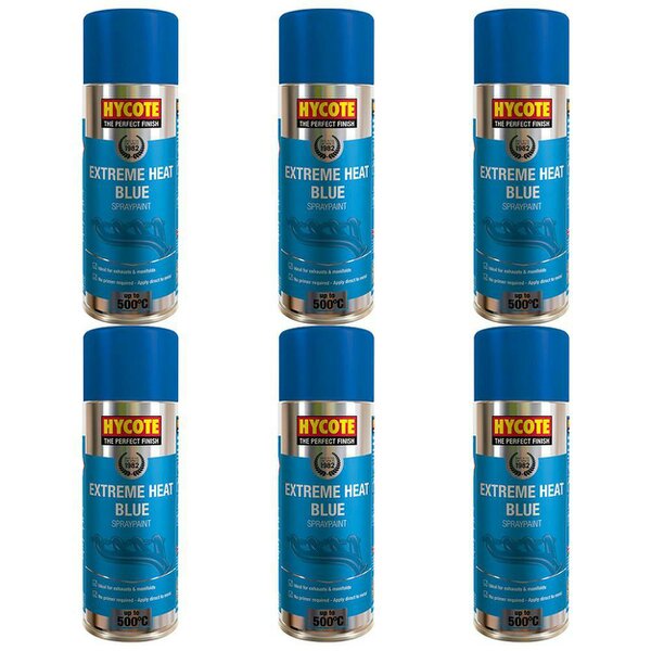 Hycote 6X Hycote Extreme Heat Blue Spray Paint 400ml