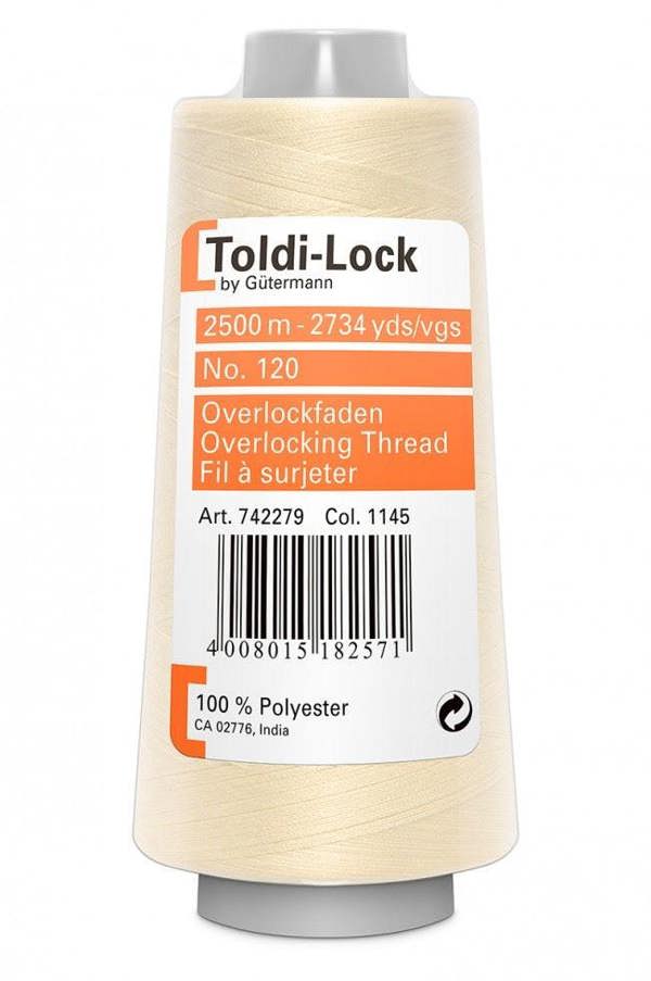 Gutermann Toldi Lock Overlocker Thread 2500m Polyester Thread Suitable For Dressmaking