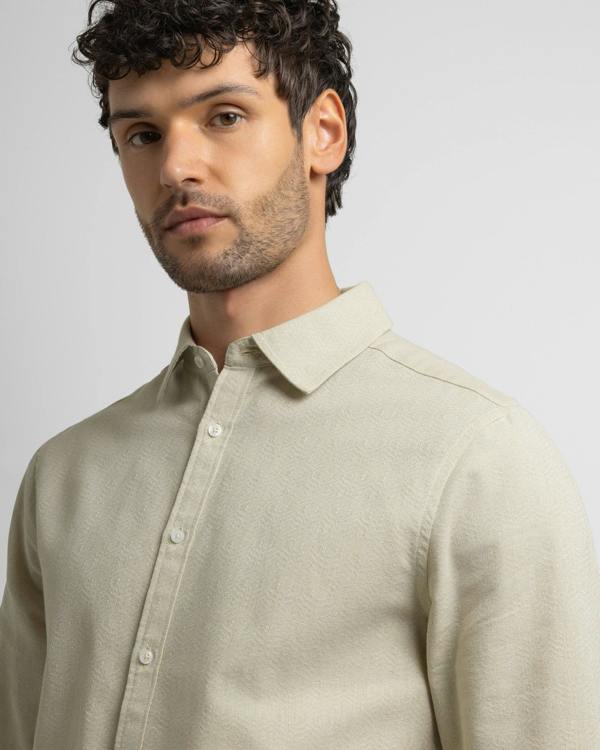 Steel & Jelly Allgreave - Abstract Jacquard Long Sleeve Shirt