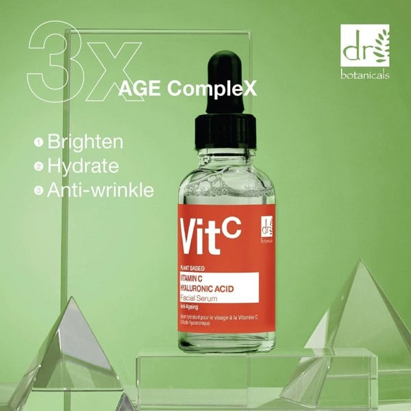 RDB524 Dr Botanicals Vitamin C 5% & Hyaluronic Acid 2% Hydrating Facial Serum 30ml