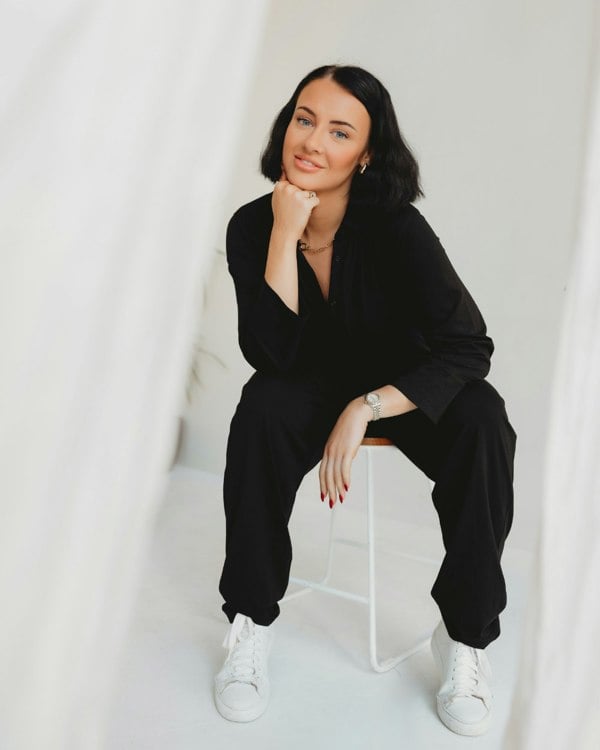 Shana Black Collared Jumpsuit- image 2