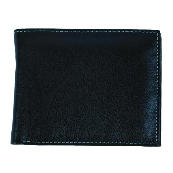 Eastern Counties Leather Mens Mark Trifold Wallet With Coin Pocket - Navy - 