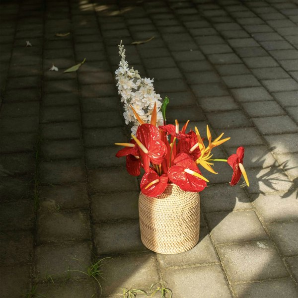 Wicker woven vase in 2 colours - Coastal Villa Homeware