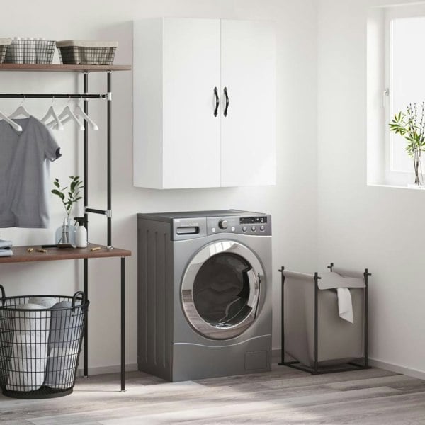 Berkfield Wall Mounted Cabinet White 69.5x34x90 cm Engineered Wood