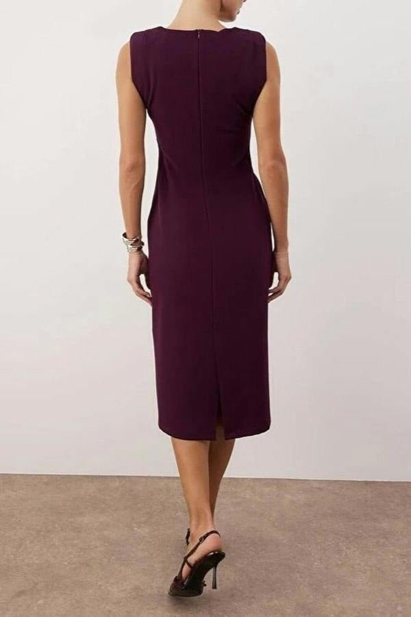 WOVCOR Midi Woven Dress