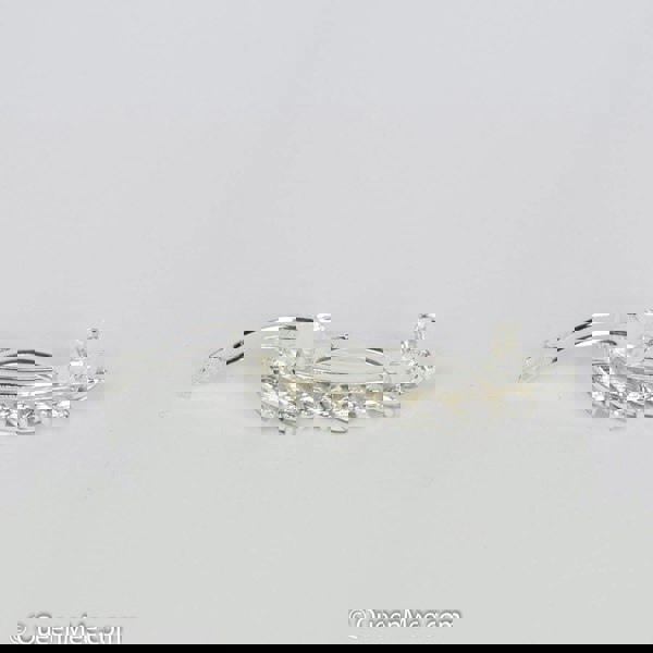 vintage hair clip small leaf silver clasp open