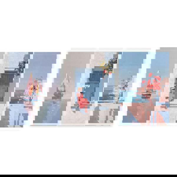 Colorful Living Room Walls | Set of 3 Italian Lifestyle Wall art Prints