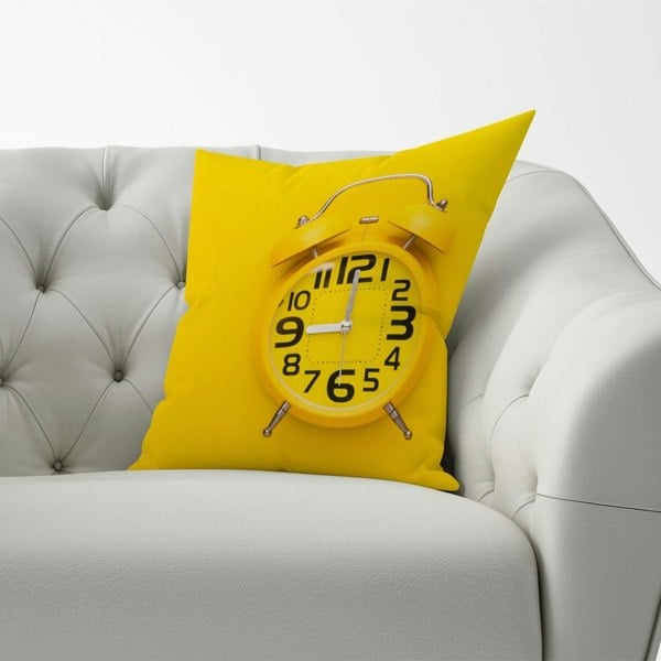 Warren Reed Yellow Alarm Clock Cushions