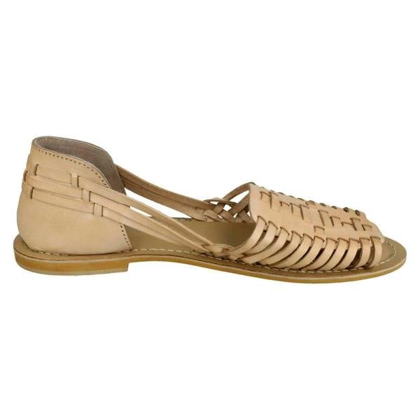 Leather Collection Ladies Leather Collection Flat Weave Sandals F00145